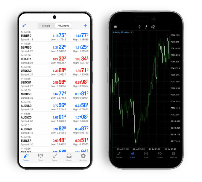MetaTrader 5 platform interface