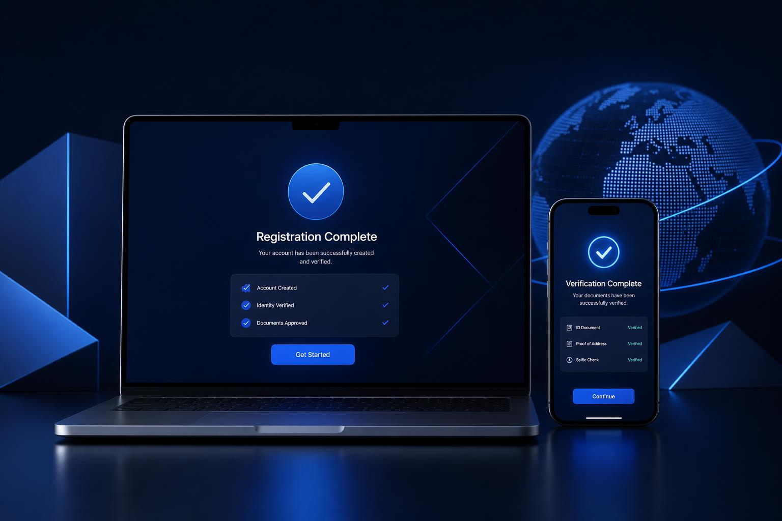 Account registration and verification process